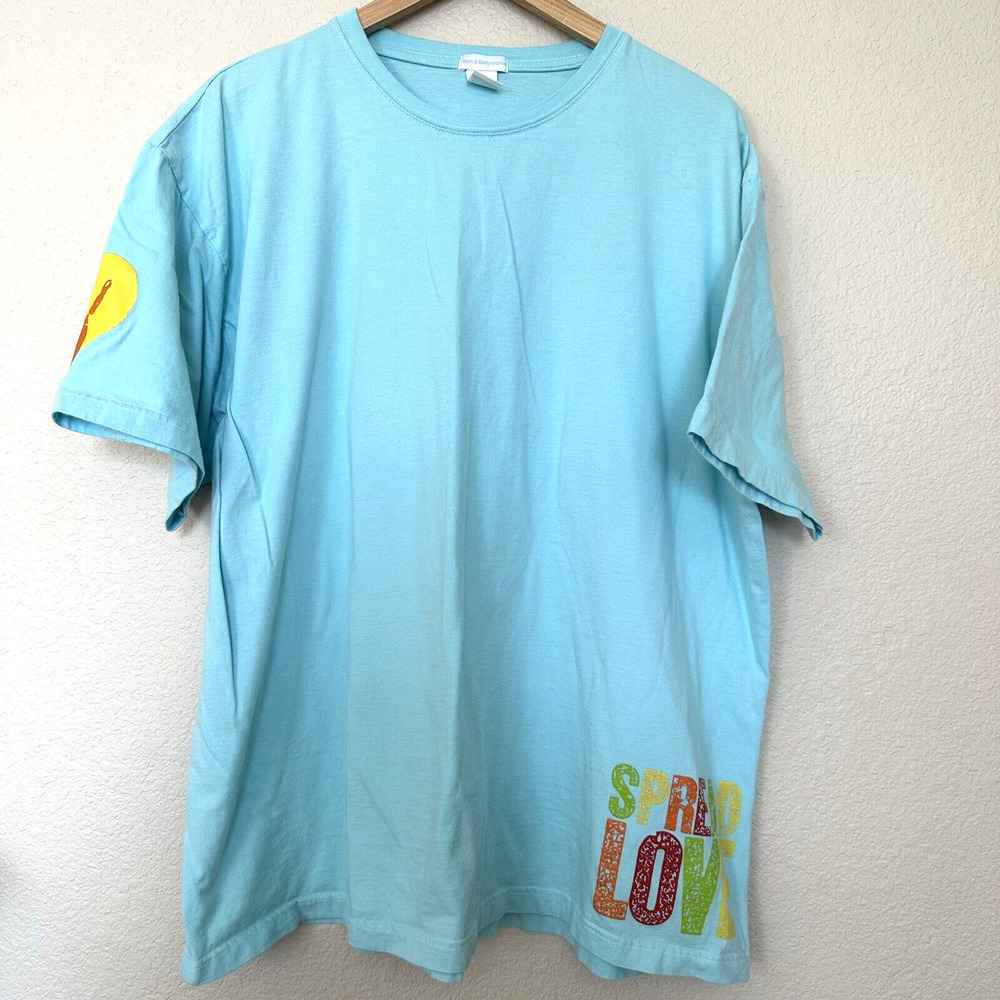 VTG Bath And Body Works T Shirt Women's 3XL Spread Love Not Germs Short Sleeve